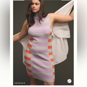 COPY - Anthropologie Daily Practice Sleeveless Mock Neck Sweater Dress 2X Orang…